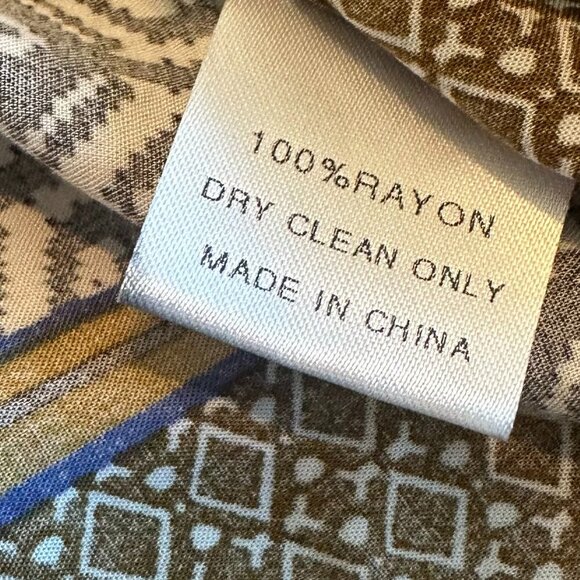 Hazel Anthrpologie Sleeveless Shift Dress Bohemian Print Flowy Size Medium Women - Picture 10 of 11